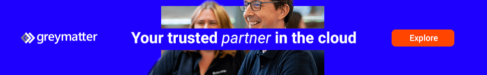 Grey Matter 'Your trusted partner in the cloud' banner