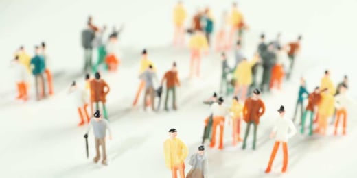 A collection of plastic people figures